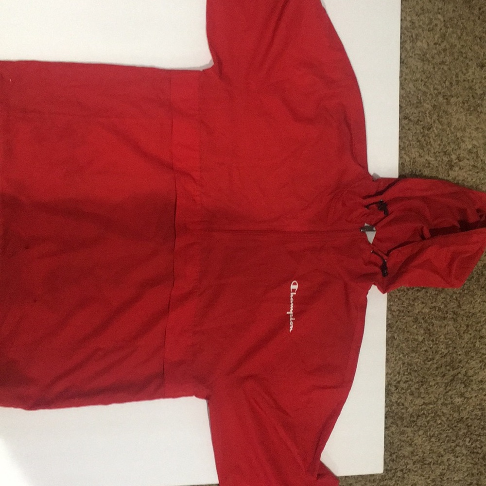 Red champion windbreaker